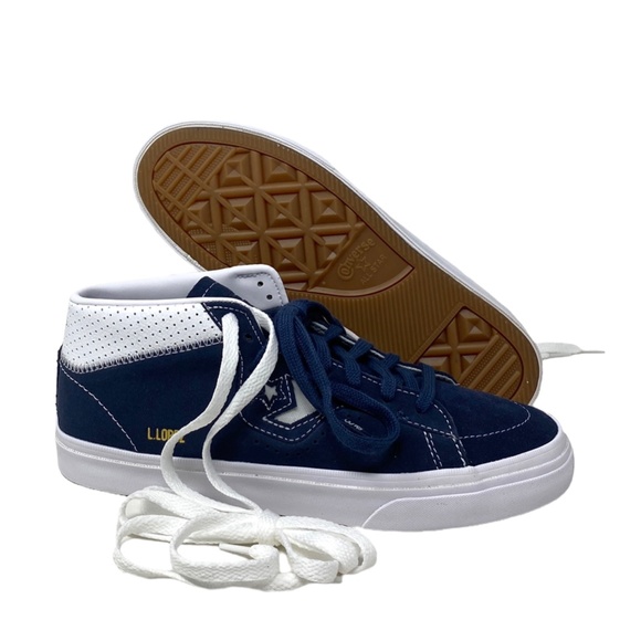 Converse Cons Louie Lopez Pro Suede Sneakers Women's Mid Top White Navy A06235C - Picture 6 of 9